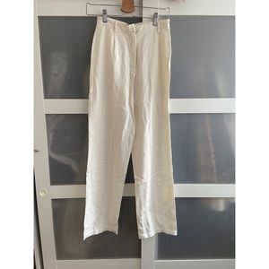 Brandy Melville white linen pants
